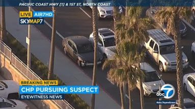 Authorities chasing rushing driver stop to Seal Beach