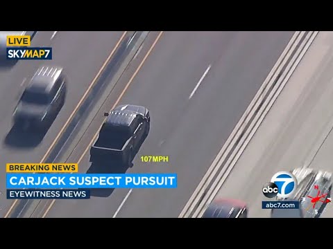 Police chasing carjacking suspect on 91 Throughway stop to Corona home