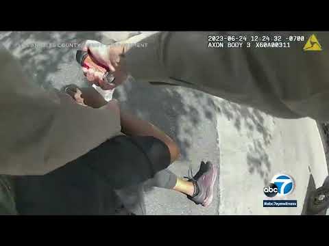LASD releases bodycam video of battle of phrases with couple outdoors Lancaster grocery store