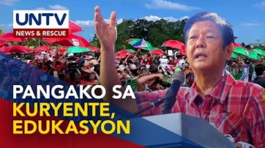 BBM, nangakong aayusin ang problema sa kuryente at edukasyon