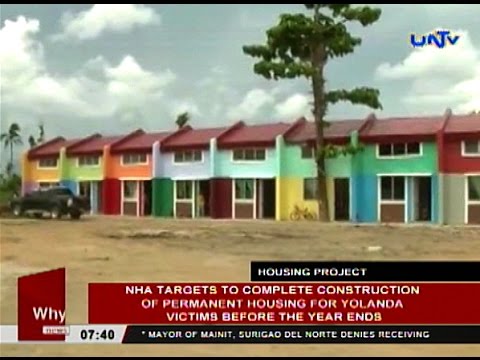 NHA targets to raze constructing of everlasting housing for Yolanda victims before the 365 days ends