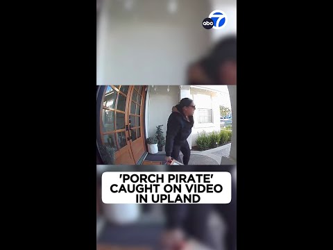 Porch pirate caught on video stealing reward basket from Upland home