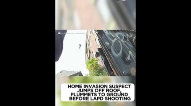 Home invasion suspect jumps off roof, plummets to ground before LAPD shooting