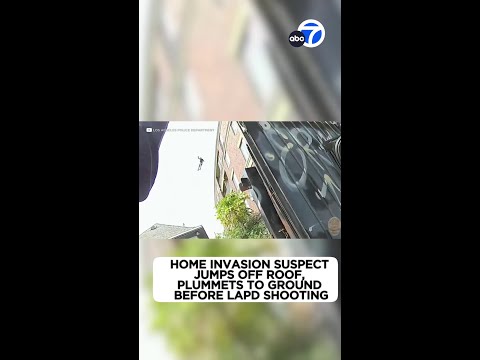 Home invasion suspect jumps off roof, plummets to ground before LAPD shooting