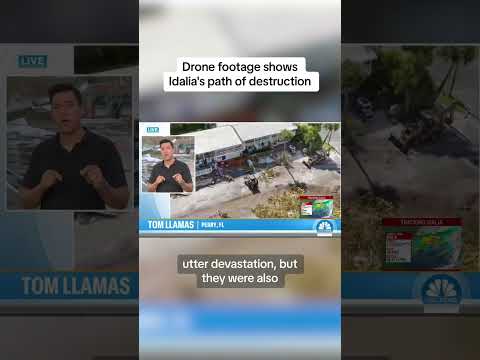 Drone pictures reveals Idalia’s direction of destruction