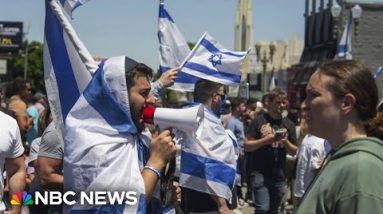 Protesters conflict outdoor of West L.A. synagogue